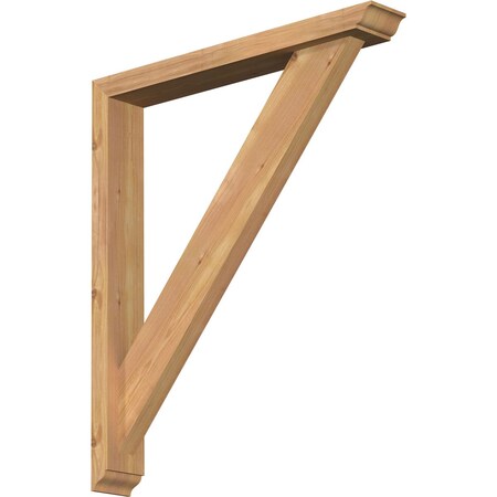Ekena Millwork Traditional Traditional Smooth Bracket w/ Offset Brace, Western Red Cedar, 3 1/2"W x 24"D x 28"H BKT0402X24X28TRA01SWR